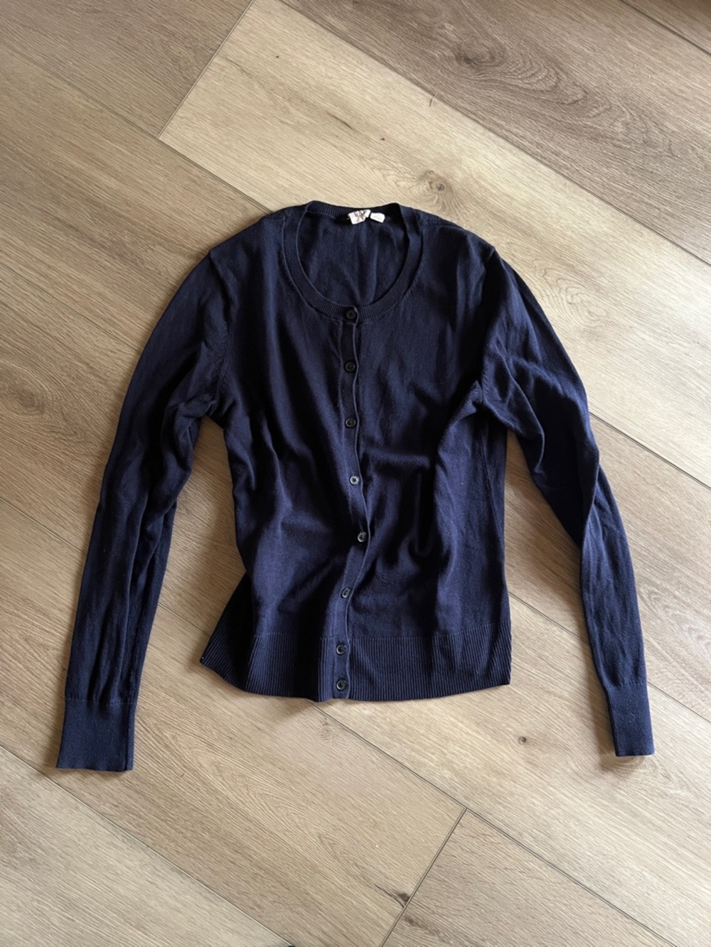GAP Navy Crewneck Button Cardigan